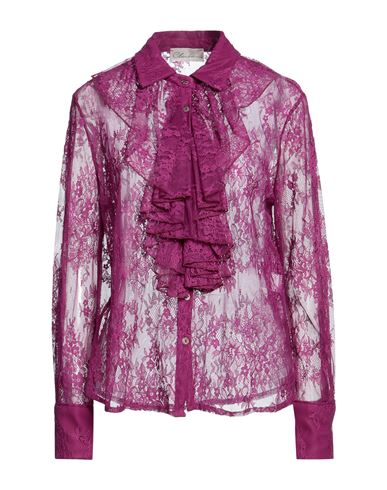 Claudie Woman Shirt Mauve Size M Polyester In Purple