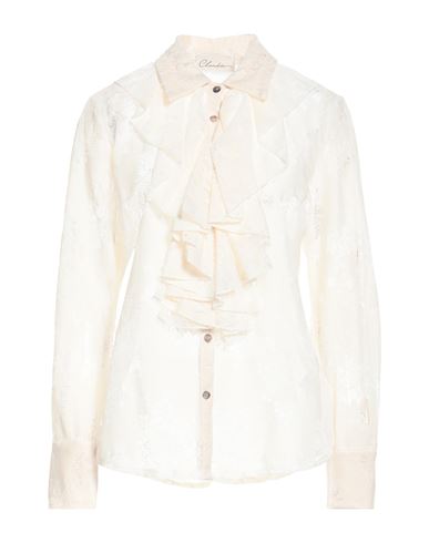 Claudie Woman Shirt Ivory Size M Polyester In White