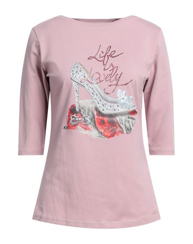 Ean 13 Woman T-shirt Pastel Pink Size 14 Cotton, Elastane