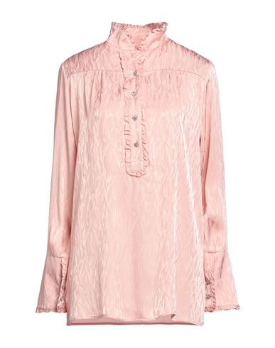 Pink Memories Woman Shirt Pink Size 6 Acetate, Silk