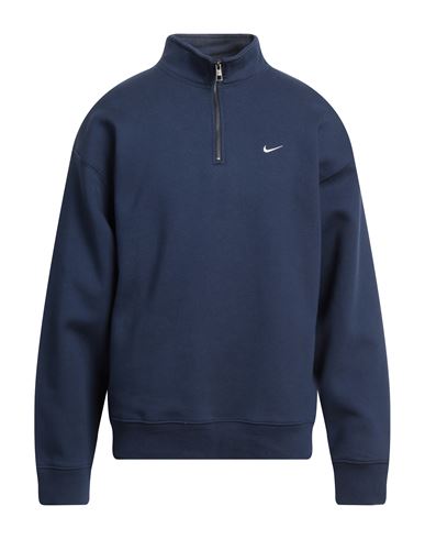 Nike Man Sweatshirt Navy Blue Size S Cotton, Polyester