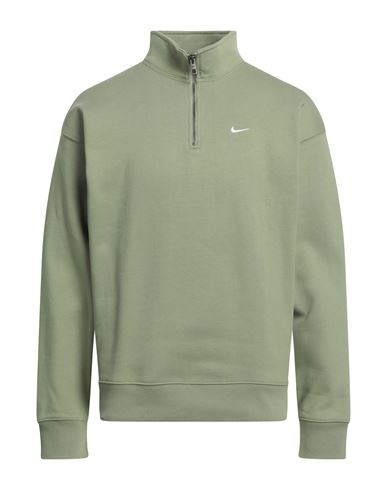 Nike Man Sweatshirt Sage Green Size L Cotton, Polyester