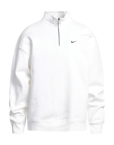 Nike Man Sweatshirt White Size L Cotton, Polyester, Elastane