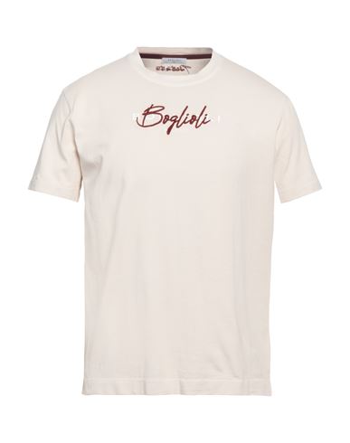Boglioli Man T-shirt Beige Size M Cotton