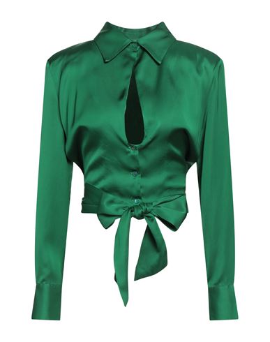 Vicolo Woman Shirt Green Size M Viscose