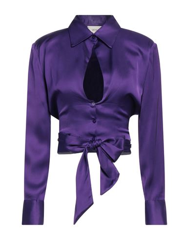 Vicolo Woman Shirt Purple Size S Viscose