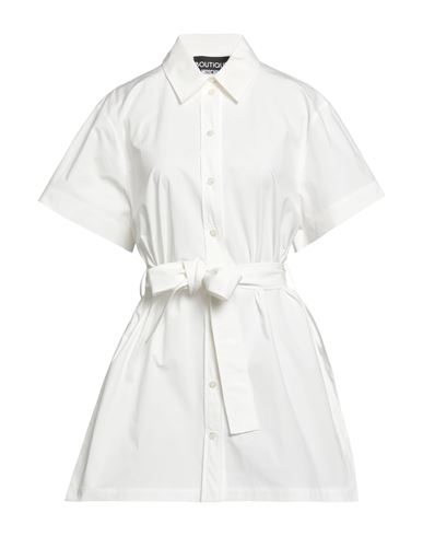 Boutique Moschino Woman Shirt White Size 10 Cotton, Elastane