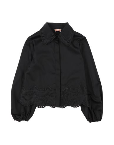 Elisabetta Franchi Babies'  Toddler Girl Shirt Black Size 6 Cotton, Elastane, Polyester