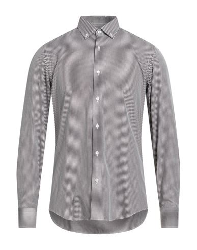 Liu •jo Man Man Shirt Dark Brown Size 15 ¾ Cotton In Gray