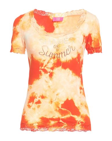 Vdp Club Woman T-shirt Apricot Size 6 Polyamide, Elastane In Orange