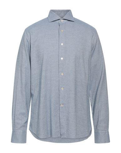 Alessandro Gherardi Man Shirt Slate Blue Size 16 ½ Cotton