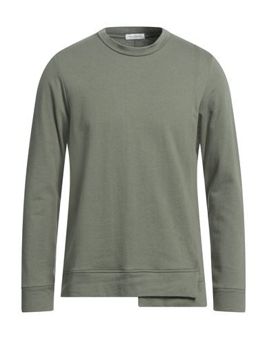 Paolo Pecora Man Sweatshirt Military Green Size M Cotton, Wool