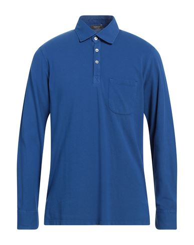 Rossopuro Man Polo Shirt Blue Size 6 Cotton