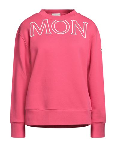 Moncler Woman Sweatshirt Fuchsia Size S Cotton In Pink