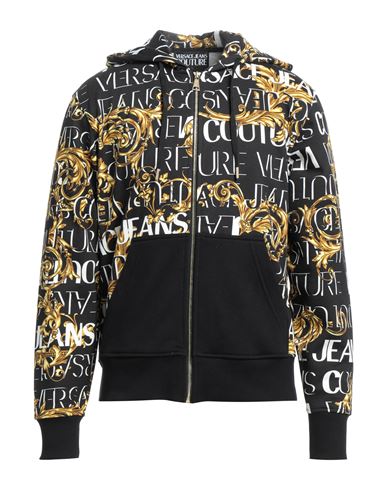 Shop Versace Jeans Couture Man Sweatshirt Black Size S Cotton, Elastane