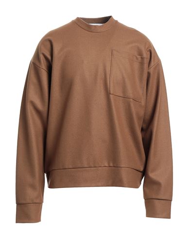 Costumein Man Sweatshirt Midnight Blue Size Xl Virgin Wool, Polyamide In Brown