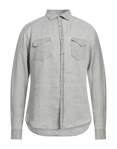 Alessandro Gherardi Man Shirt Grey Size 15 ¾ Linen