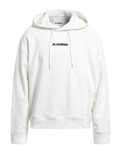 Jil Sander Hoodie With Logo Print In White