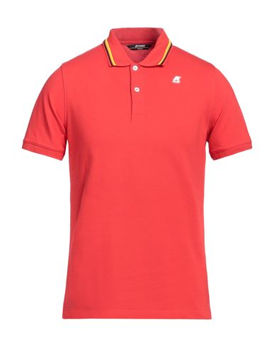 K-way Jud Man Polo Shirt Red Size M Cotton, Elastane