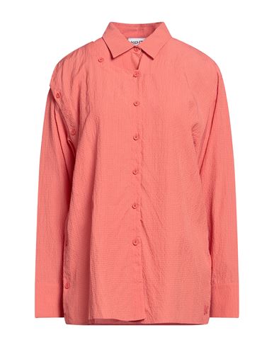Kenzo Woman Shirt Coral Size 6 Acetate, Viscose, Cotton In Red