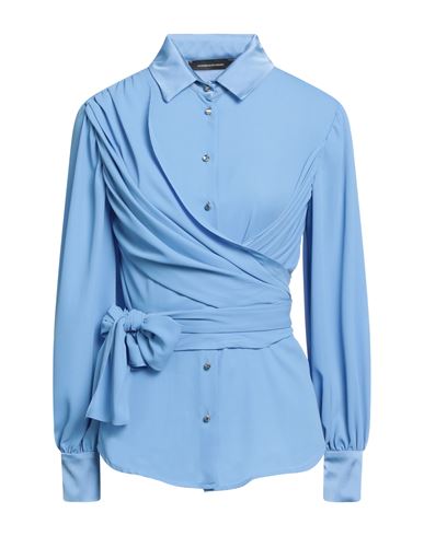 Les Bourdelles Des Garçons Woman Shirt Slate Blue Size 6 Polyester