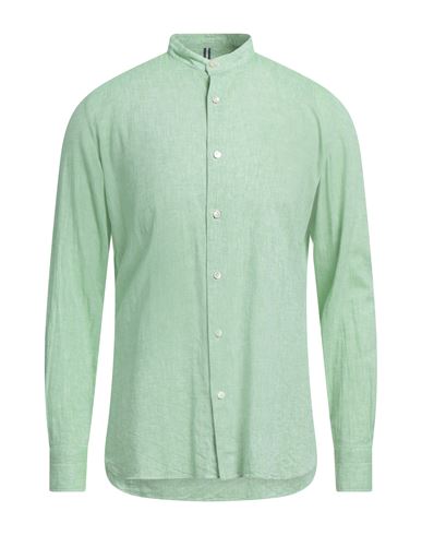 Luigi Borrelli Napoli Man Shirt Light Green Size 17 ½ Cotton, Linen