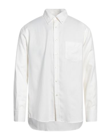 Dunhill Man Shirt Off White Size Xl Cotton, Cashmere