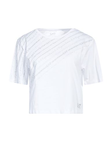 Ea7 Woman T-shirt White Size Xxl Cotton