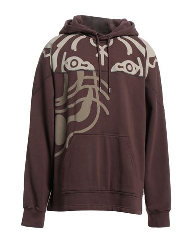 Kenzo Man Sweatshirt Cocoa Size M Cotton, Elastane In Brown