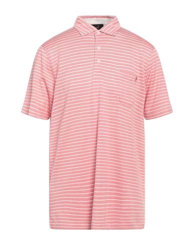 Dunhill Man Polo Shirt Coral Size Xs Cotton, Mulberry Silk In Red