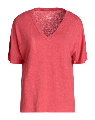 Shop Majestic Filatures Woman T-shirt Coral Size 1 Linen, Elastane In Red