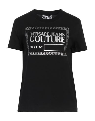 Versace Jeans Couture Woman T-shirt Black Size M Cotton
