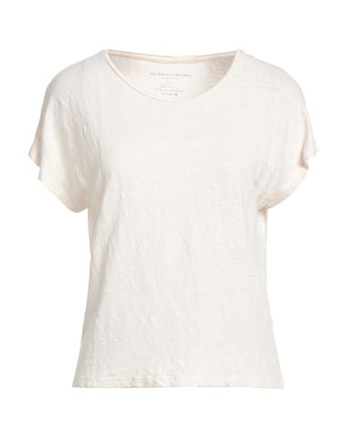 Majestic Filatures Woman T-shirt Ivory Size 1 Linen, Elastane In White