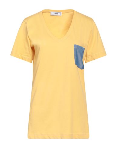 Jijil Woman T-shirt Mustard Size 6 Cotton In Yellow