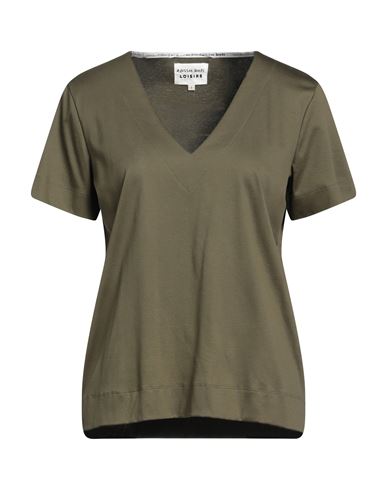 Alessia Santi Woman T-shirt Military Green Size 4 Cotton
