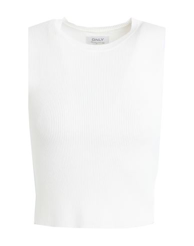 Only Woman Top Ivory Size L Viscose, Nylon In White