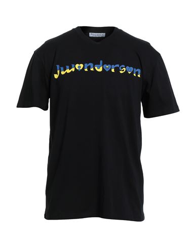 Jw Anderson Run Hany Logo-print Cotton-jersey T-shirt In Black