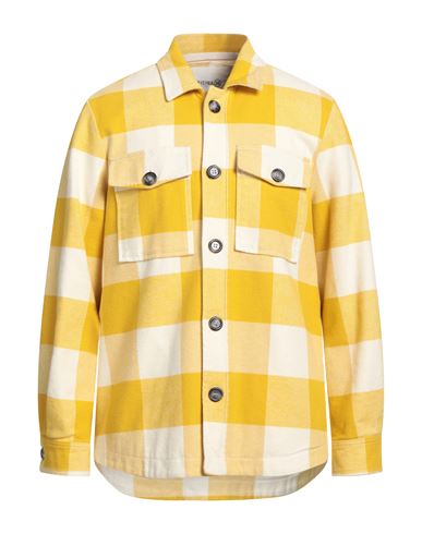 Officina 36 Man Shirt Yellow Size L Cotton