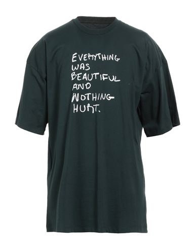 Oamc Man T-shirt Dark Green Size L Cotton