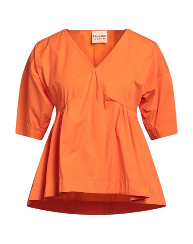 Alessia Santi Woman Top Orange Size 2 Cotton, Polyamide, Elastane