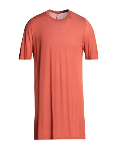 Rick Owens Man T-shirt Orange Size S Viscose, Silk