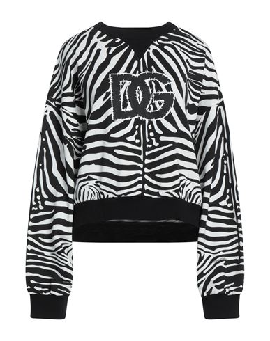 Dolce & Gabbana Woman Sweatshirt Black Size M Cotton, Elastane