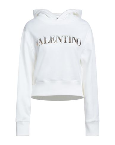Valentino Garavani Woman Sweatshirt Ivory Size M Cotton, Polyamide, Elastane In White