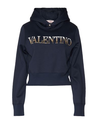 Shop Valentino Garavani Woman Sweatshirt Midnight Blue Size M Cotton, Polyamide, Elastane
