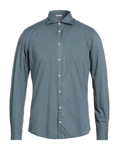 Massimo Alba Man Shirt Slate Blue Size S Cotton