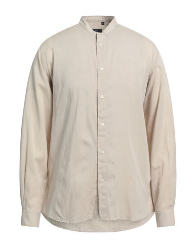 Liu •jo Man Man Shirt Beige Size 16 Lyocell, Linen, Cotton In Beige