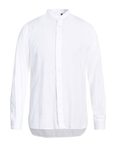 Liu •jo Man Man Shirt White Size 17 Lyocell, Linen, Cotton