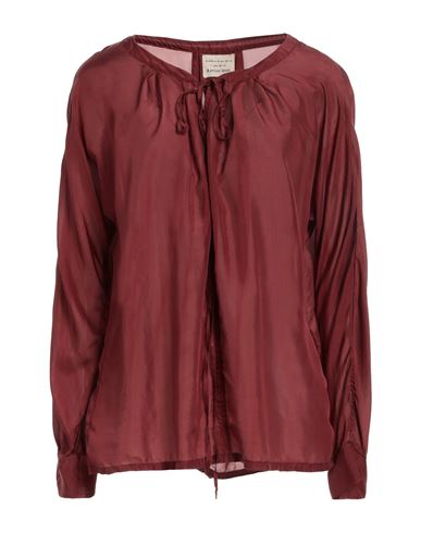 Alessia Santi Woman Blouse Brick Red Size 10 Silk
