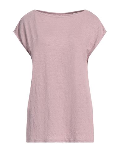 MAJESTIC MAJESTIC FILATURES WOMAN T-SHIRT ANTIQUE ROSE SIZE 1 LINEN, ELASTANE 