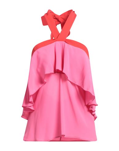 Simona Corsellini Woman Top Pink Size 8 Acetate, Silk